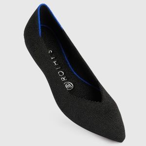 Rothy's Black Solid Point Flats Size 8.5